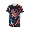 thumbnail image 3 of Demon Slayer Kids' Short Sleeve T-Shirt Print Tee Shirts For Boys & Girls Summer Casual Wear Fashion Top Blouse Small, 3 of 9