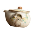 thumbnail image 1 of Decodeary Ceramic Teapot Classic Teaware Gift Handheld Teapot Cat Handmade Chinese, 1 of 6