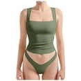 thumbnail image 1 of Women Sexy Square Neck Tank Top Summer Going Out Basic Shirt, 1 of 4