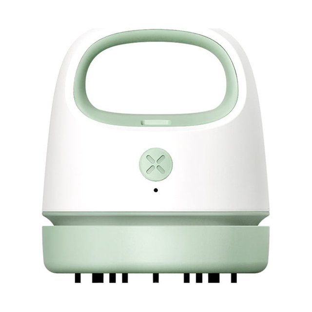 Aspiradora de escritorio, mini aspiradora de escritorio con carga USB con cepillo de limpieza de boquilla de aspiradora, aspiradora de polvo de mesa pequeña para teclado/hogar/escuela (verde