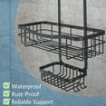 thumbnail image 3 of Lockways Anti-Swing Hanging Shower Caddy, 3 Shelves Large Capacity Shower Caddy Over Shower Head, Rustproof, No Drilling,Black, 3 of 7