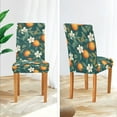 thumbnail image 3 of Yayeee 4 Pack Dining Chair Covers Stretch Parson Chairs Slipcovers Seat Protector, Floral Orange Pattern, 3 of 6