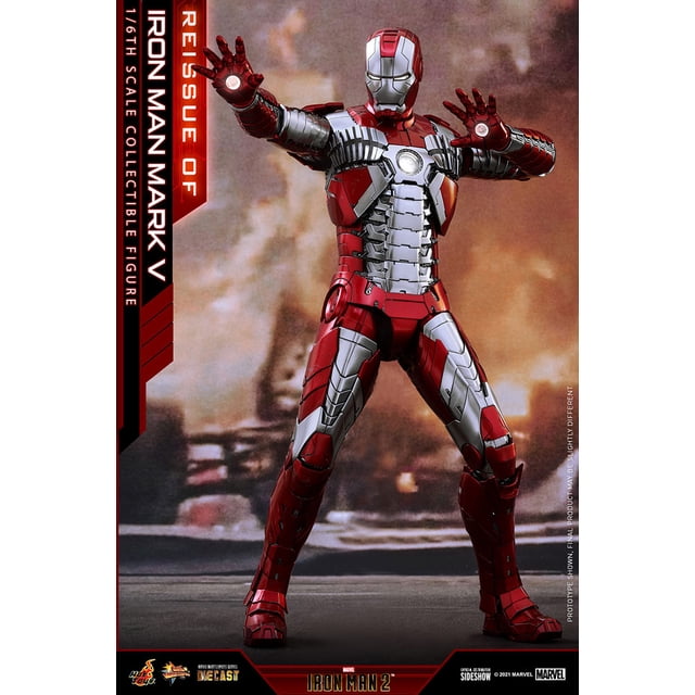 Iron Man 2 12 Inch Action Figure 1/6 Scale - Iron Man Mark V Hot Toys 907514