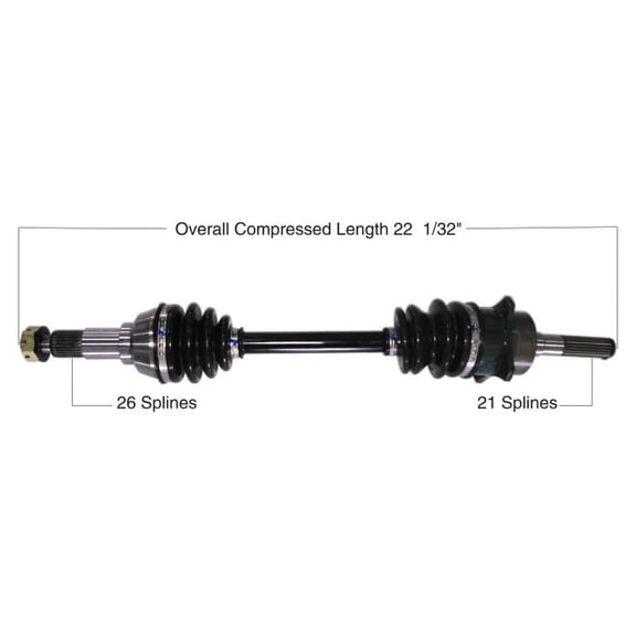 Tytaneum Front Right CV Axle 813-0024