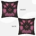 thumbnail image 7 of Velvet Decorative Throw Pillow Covers Set of 2, Soft Square Cushion Cover with Invisible Zipper Trendy Style Vaporwave Printing, 16"x16", 7 of 7