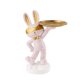 thumbnail image 3 of Figura de conejo china creativa, organizador de almacenamiento para esculturas y artículos diversos de arte y artesanía. Manchas rosas, 3 of 9