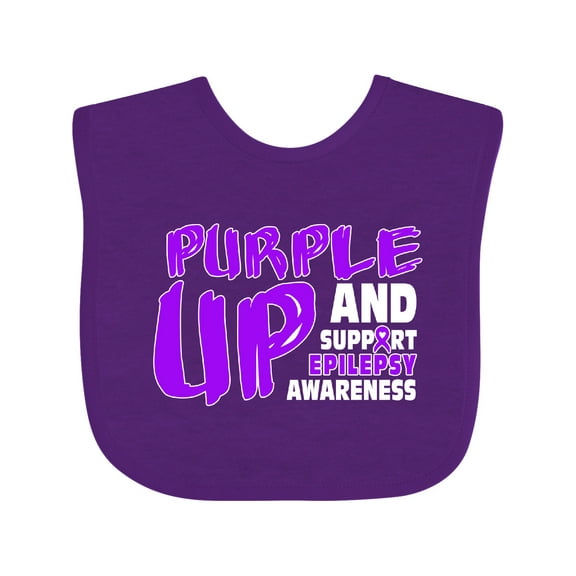 Inktastic Purple Up Epilepsy Boys or Girls Baby Bib