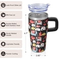 thumbnail image 3 of 20oz elephant Tumbler with Handle BPA Free Travel Car Home Cup Great Halloween Thanksgiving Gift for elephant Lovers Women Men, 3 of 6