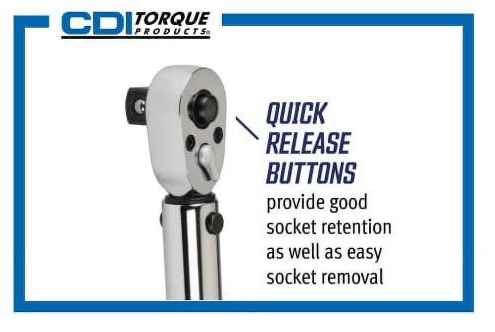 CDI Torque Products 10002MRMH 3/8-Inch Drive Metal Handle Click Type Torque Wrench, Torque Range 150 to 1000-