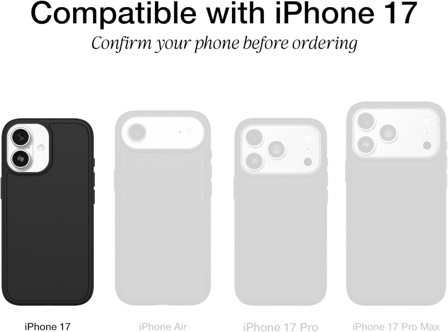 OtterBox iPhone 17 (Only) Bundle: Defender Series XT Case & Screen Protector - Dark Side (Clear/Black) - Snaps on MagSafe - Tough - Rugged & Durable - Non-Retail Packaging