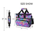thumbnail image 3 of FORMRS Insulated Cooler Bag 24 Cans Capacity Soft Leakproof Lunch Box with Side Pockets, Vibrant Geometric Pattern, 3 of 7