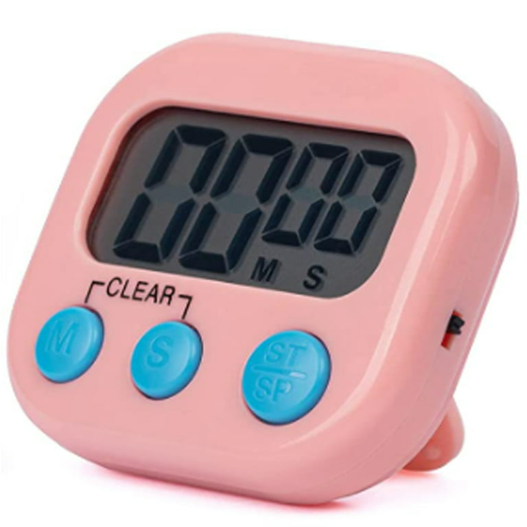 SKYCARPER 1Pcs Timers, Classroom Timer for Kids, Kitchen Timer for Cooking, Egg Timer, Magnetic Digital Stopwatch Clock Timer, Pink