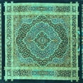 thumbnail image 1 of Ahgly Company Indoor Square Persian Turquoise Blue Traditional Area Rugs, 3' Square, 1 of 4