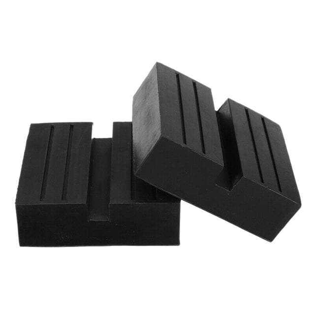 4Pcs Universal Car Slotted Lift Trolley Jack Disk Block Rubber Pad Guard Adapter