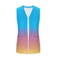 thumbnail image 4 of Erwazi Womens Short Sleeve Lightweight Cardigan Gradient Open Front Spring Summer Casual Trendy Layering Top, 4 of 5