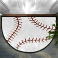 thumbnail image 4 of Welcome Half Round Door Mat Sports Baseball Print Stylish Ball Washable Home Kitchen Art Restaurant Office Floor Mats Non Slip and Durable Doormats Decor 18x30 Inch, 4 of 6