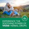 thumbnail image 3 of Vicks Herbal Cough Drops for Cough and Sore Throat Relief, Alpine Spring Herbal Blend, 50 count, 3 of 10
