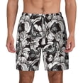 thumbnail image 3 of Uemuo Lilies Flowers Pattern Mens Swim Trunks Quick Dry Board Shorts with Mesh Lining, Stretch Beach Shorts Quick Dry No-Chafing Board Shorts-Large, 3 of 9
