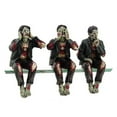 thumbnail image 2 of Walking Dead Zombie Undead See Hear Speak No Evil Set of Shelf Sitters Computer Top Statue Figurines, 2 of 2