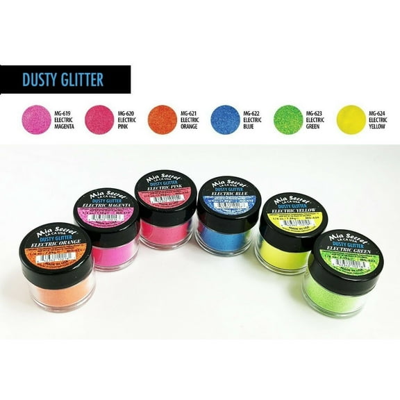 MIA SECRET - 6 COLORS SET - DUSTY GLITTER (From ALPHA&DUSTY GLITTER 12 Colors Set