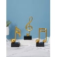 thumbnail image 5 of Amoy-Art 3pcs Music Note Decoration Musical Statue Sculpture Decor Piano Modern, 5 of 5