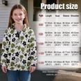 thumbnail image 7 of Uorisanigo Girls Oversized Sweatshirts Fall Clothes Long Sleeve Lapel Zipper Sweatshirt Loose Simple Flowers Print Quarter Zipper Pullover Jackets for Teen Girl School Athletic Tops, 7 of 7
