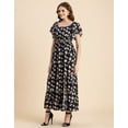 thumbnail image 4 of Moomaya Printed Long Dress For Women, Chic Resort Wear Maxi Dress, 4 of 9
