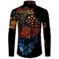 thumbnail image 3 of Camisa con botones para hombre nueva, camisas de manga larga con estampado africano Dashiki, ropa tradicional para parejas, ropa de calle de estilo étnico de hip hop, 3 of 4