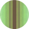 thumbnail image 1 of Ahgly Company Indoor Round Patterned Olive Drab Green Area Rugs, 7' Round, 1 of 6