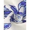 thumbnail image 5 of Agnes Orinda Women's Plus Size Shirts Floral Print Button Collared V Neck Roll Short Sleeve Elegant Tops 2X Blue, 5 of 6