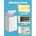 thumbnail image 5 of WANAI 60L Chest Freezer with 7 Gears Temp Control, White Deep Freezers Space-saving two baskets, 5 of 9