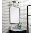 thumbnail image 3 of Soft corner metal rectangular mirror 22x30 inch in Black, 3 of 5