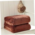 thumbnail image 7 of Toyvian Flannel Fleece Blanket in Coffee Color with Lightweight Warmth for Camping and Home, 7 of 7