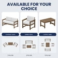 thumbnail image 6 of KINGYES 6 Pieces Outdoor Furniture Set, HDPE All Weather Use Conversation Couch Sets,2 Armchairs & 2 Loveseat & 2 Coffee Table for Patio Backyard, Brown Frame with Khaki Cushions, 6 of 10