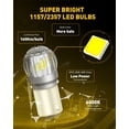 thumbnail image 6 of AUXITO 1157 LED Bulb White, Extremely Bright 3030 Chipsets, 7528 BAY15D 1016 1034 2057 2357 LED Replacement Lamp for Tail Lights, Reverse Backup Light, Brake Signal Lights, 6 of 8
