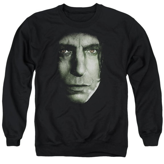Trevco HP8004-AS-4 Harry Potter & Snape Head Adult Crewneck Sweatshirt, Black - Extra Large