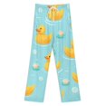 thumbnail image 3 of A Big Bunch of Yellow Rubber Ducks Pajama Pants Breathable with Pockets Pajamas For Lady Vintage Sleeping Pants Bedroom Homewear, 3 of 6