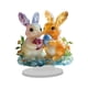 thumbnail image 1 of Adorno de mesa de de Pascua, Panel acrílico, decoración del hogar, regalo, estatua de conejo, estatuilla coleccionable para estantería de Fes, 1 of 8