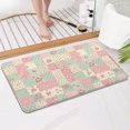 thumbnail image 4 of Pioneer Flower Floral Print Pattern Bathroom Rugs Mat, Non Slip Microfiber Bathroom Rug with Rubber Backing, Soft Mats for Bathroom Floor Tub Shower, 17"x30", 4 of 5