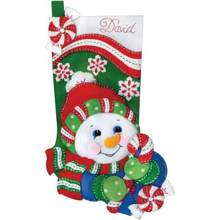 18 Inch Felt Stocking Kit - Design Works Felt Stocking Applique Kit 18