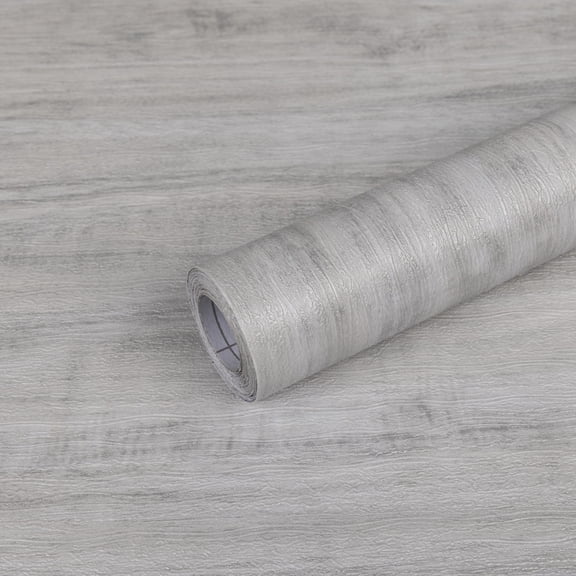 Abyssaly Gray Wood Wallpaper Peel and Stick Wallpaper Self-adhesive Removable Contact Wall Paper Waterproof for Bedroom Living Room Kitchen Shelves Wall 15.7"x 118"