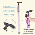 thumbnail image 3 of Baitaihem Unisex Collapsible Purple Trekking Poles for Hiking 36" Lightweight Folding Walking Sticks, 3 of 6