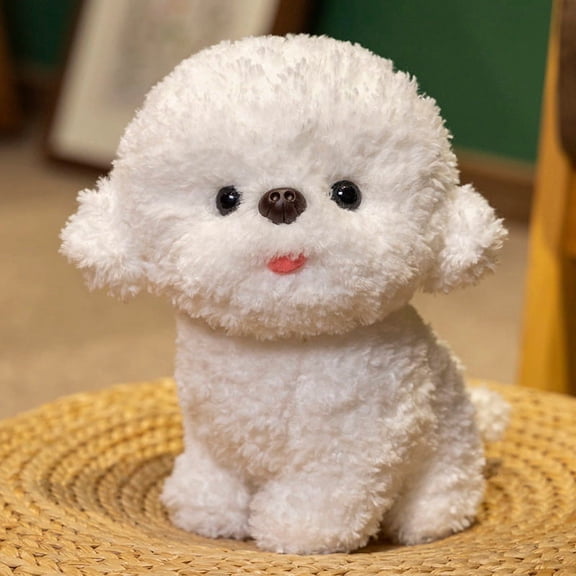 1pcs Dog Shaped Throw Pillow for Birthday Creativity Cushion Plush Cute Throw Pillows for Home Living Room Bedroom Decoration,White-30cm/11.8in