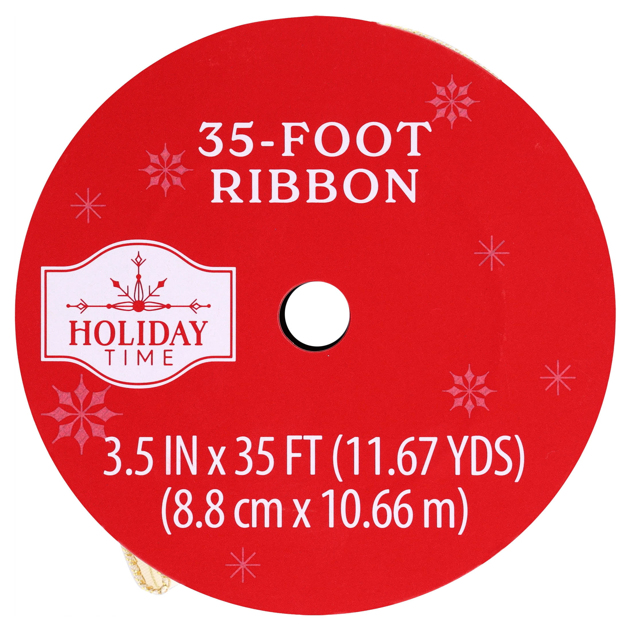 Gold Lattice Christmas Ribbon, 3.5" x 35', by Holiday Time