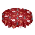 thumbnail image 3 of Christmas Farm Garland Stripes Round Tablecloth Waterproof Wedding Decor Table Cover Christmas Party Decorative Tablecloth, 3 of 6