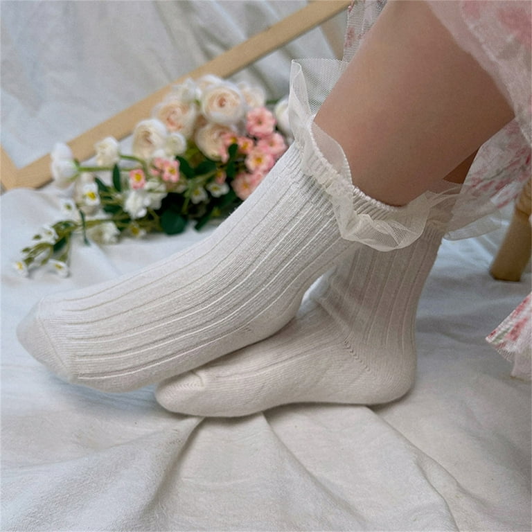 Lace socks store for flats