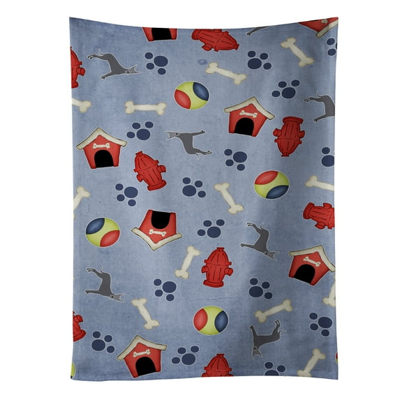 Dog House Collection Blue Cropped Great Dane Kitchen Towel