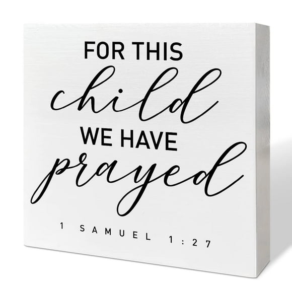 Cartel de Madera para Guardería RJYMK 13x13 cm Decoración Cristiana