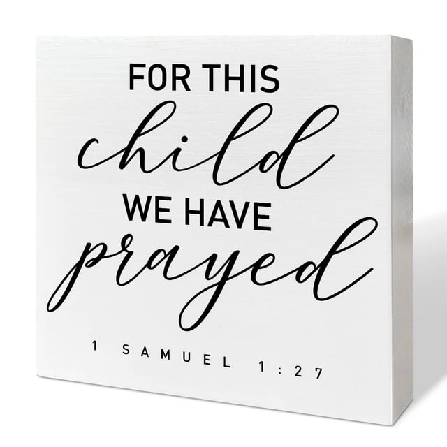 Cartel de Madera para Guardería RJYMK 13x13 cm Decoración Cristiana