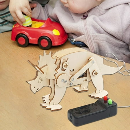 

SPRING PARK Dinosaur Stem Toy DIY Educational Wood Science Technology Stem Toys for Kids